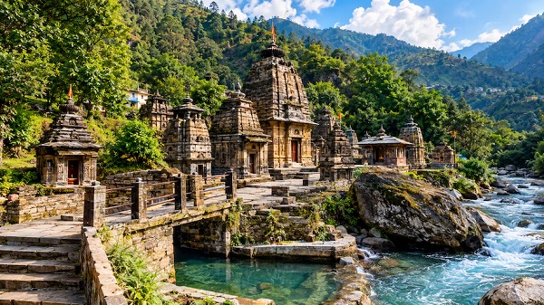 बिना सीमेंट-मसाले के खड़े हैं 16 प्राचीन मंदिर, बारिश से पहले बढ़ता है कुंड का पानी! अल्मोड़ा के त्रिनेत्र महादेव धाम की अनोखी मान्यताएं